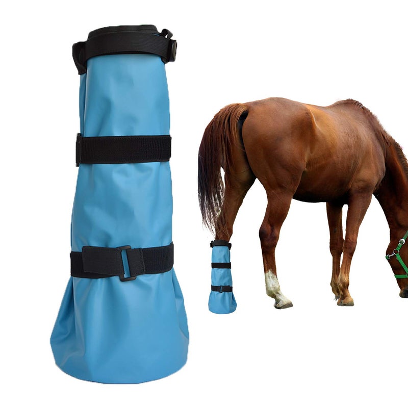 yeezo Easy Use Hoof Soaking Boot for Horse Soaker Bag Equine Soaking Boot Hooves Care Treatment Bucket Soaker Sack with EVA Pad and 2 Elastic Bands - Image 1